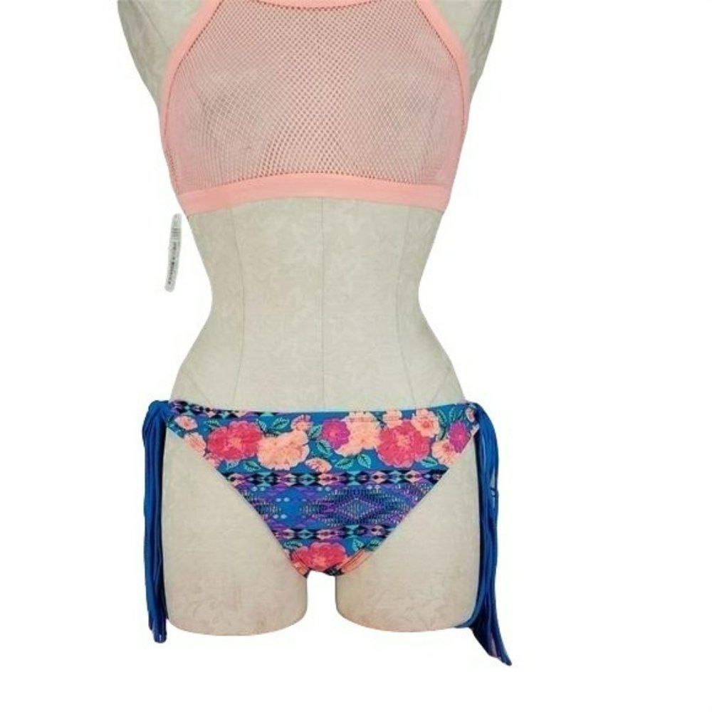 Altar’d State Hawaiian Floral String fringe XL Bikini bottom
